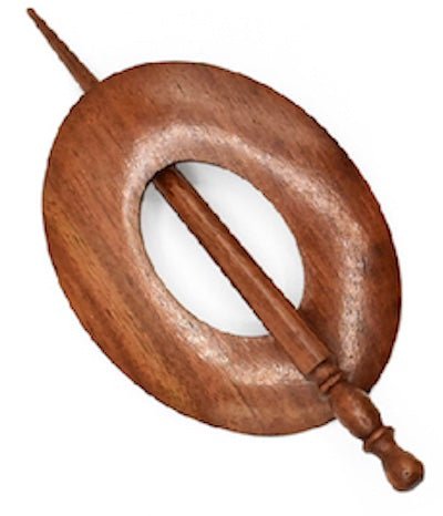 LYKKE LYKKE Handcrafted Wood Shawl Pin -Rosewood Oval | Accessories at Michigan Fine Yarns