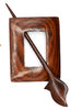 LYKKE LYKKE Handcrafted Wood Shawl Pin -Rosewood Square | Accessories at Michigan Fine Yarns