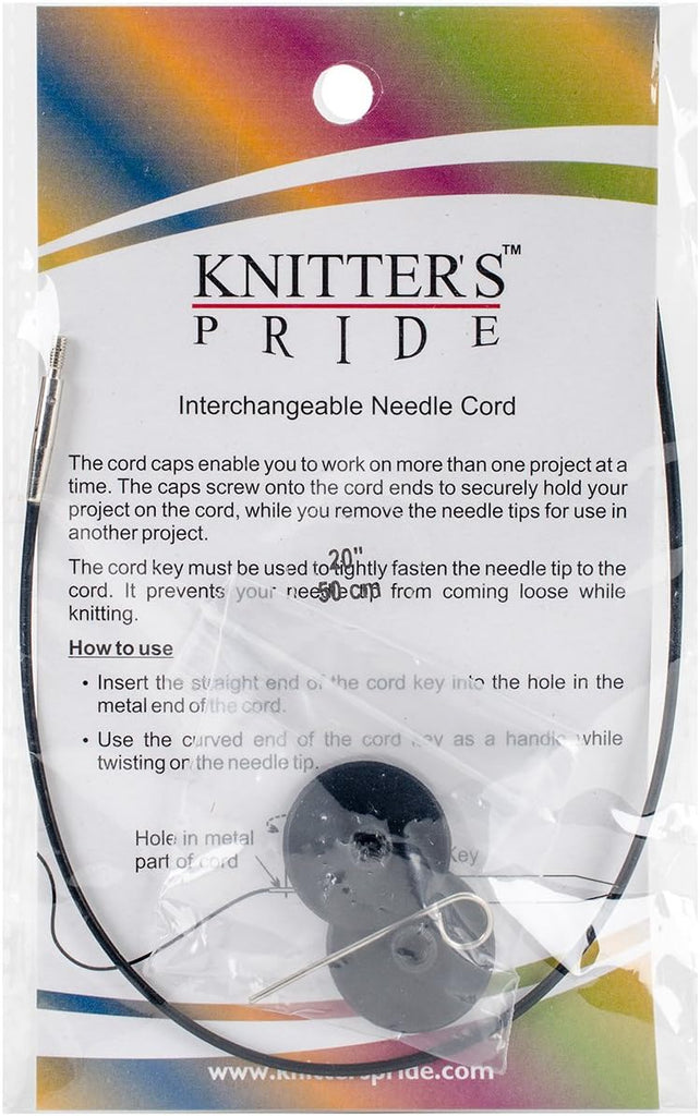 Knitter's Pride Interchangeable Cord -20" (50cm) | Crochet Hooks at Michigan Fine Yarns