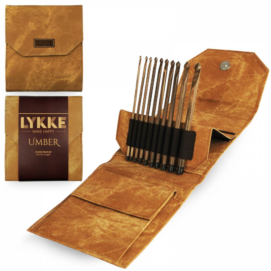 LYKKE 6" Crochet Set -Amber | Crochet Hooks at Michigan Fine Yarns