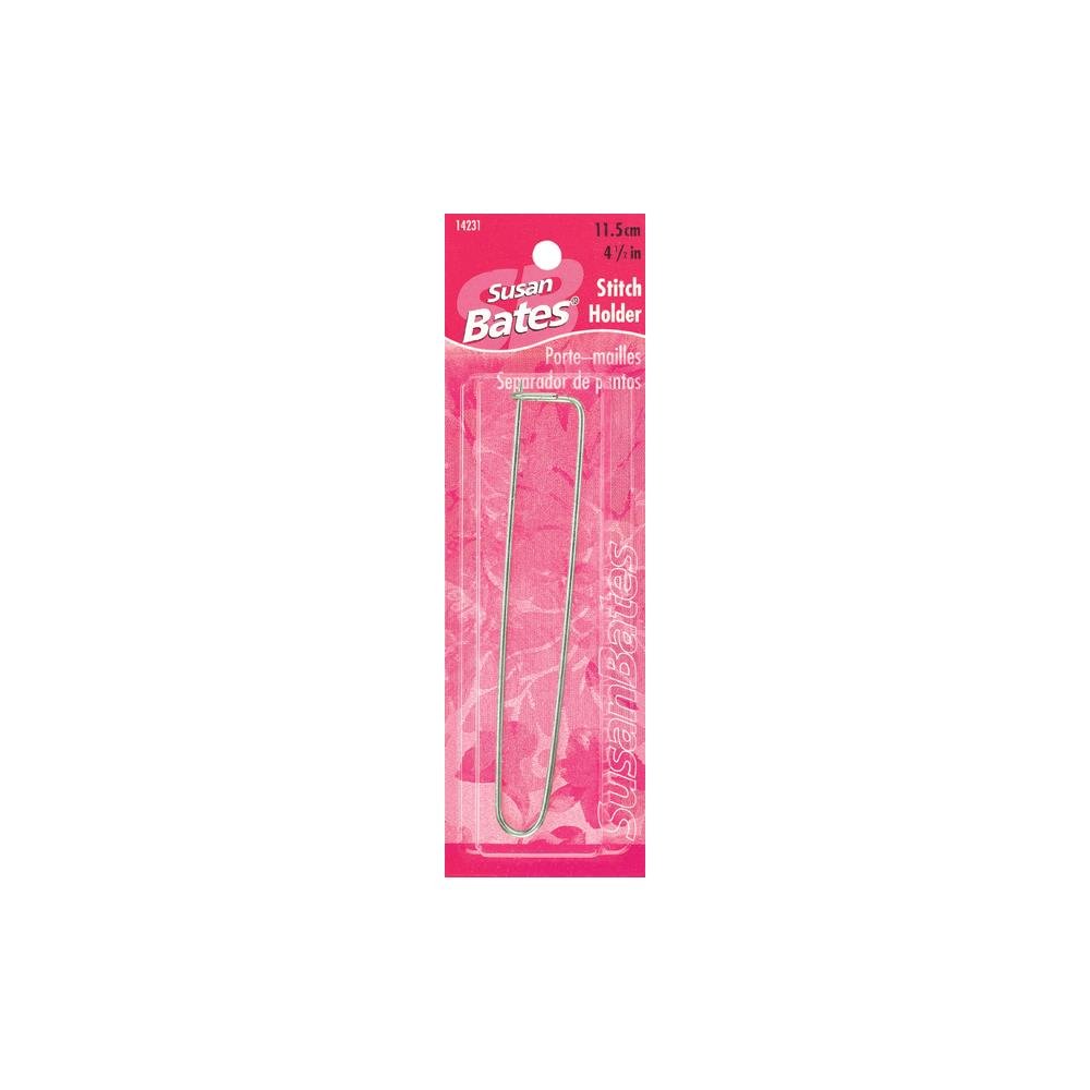Susan Bates Silvalume Aluminum 4.5" Stitch Holder - 077216042315 | Crochet Hooks at Michigan Fine Yarns
