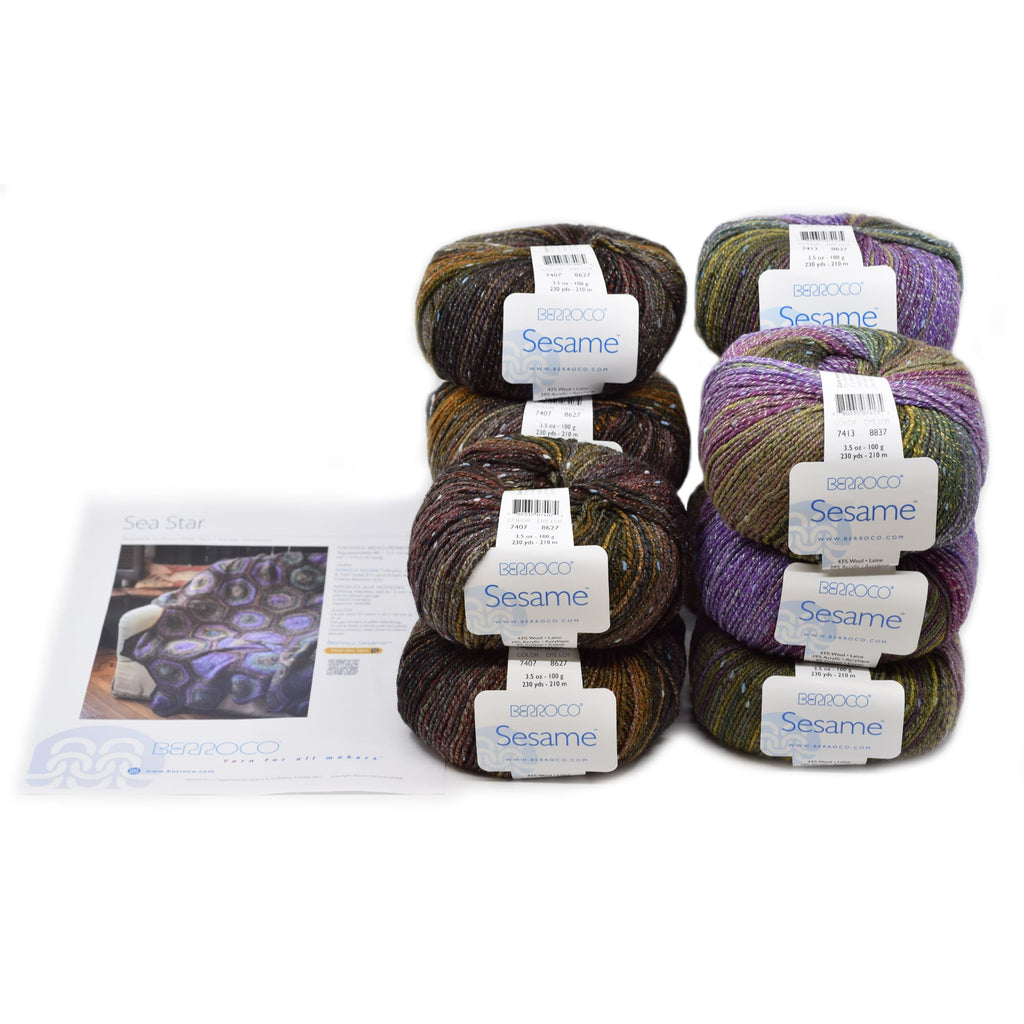 Berroco Sea Star Blanket Kit -Sea Star Blanket (Model) | Kits at Michigan Fine Yarns