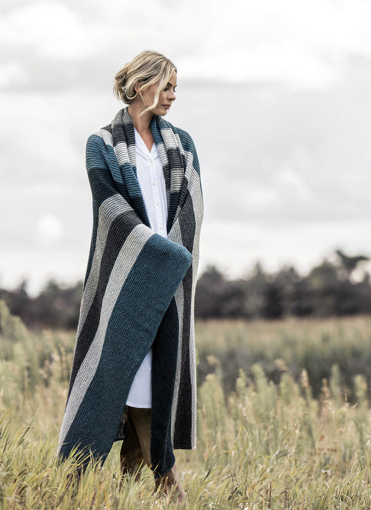 Blue Sky Fibers Berkeley Blanket Kit -Original Colorway | Kits at Michigan Fine Yarns