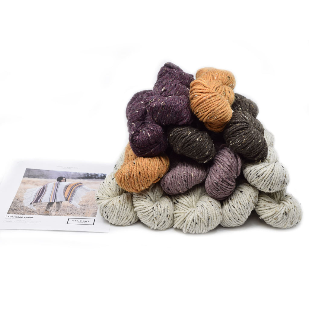 Blue Sky Fibers Brentwood Throw Kit -Original Colorway | Kits at Michigan Fine Yarns