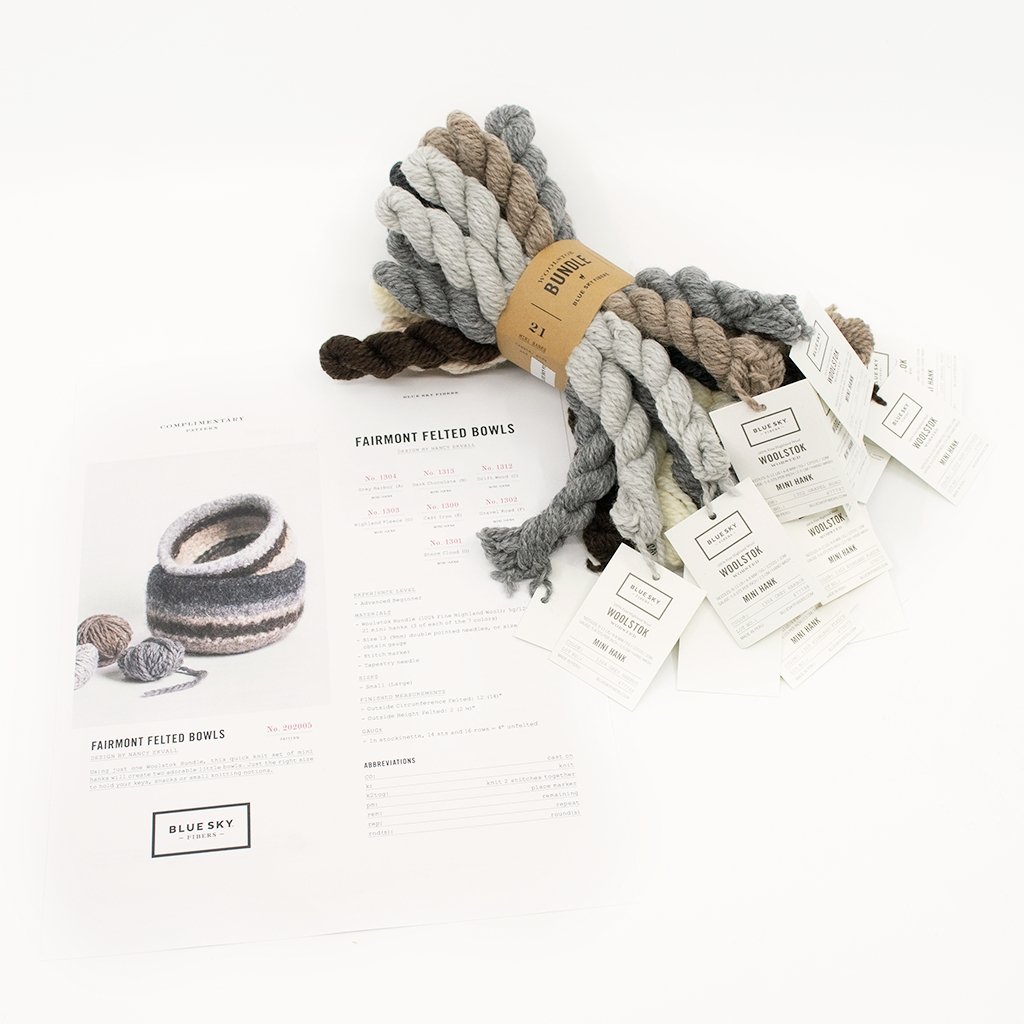 Blue Sky Fibers Fairmont Felted Bowls Kit -84559146 | Kits at Michigan Fine Yarns