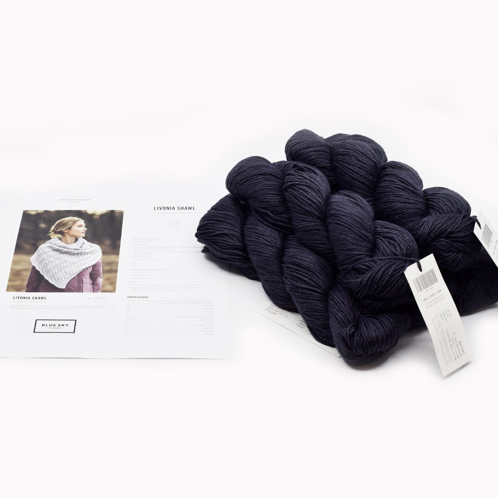 Blue Sky Fibers Livonia Shawl Kit -2400 - Deep Space 64867114 | Kits at Michigan Fine Yarns