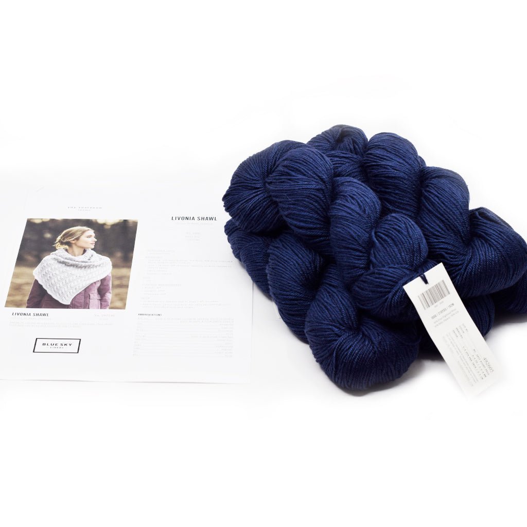 Blue Sky Fibers Livonia Shawl Kit -2403 - Night Fall 72477226 | Kits at Michigan Fine Yarns