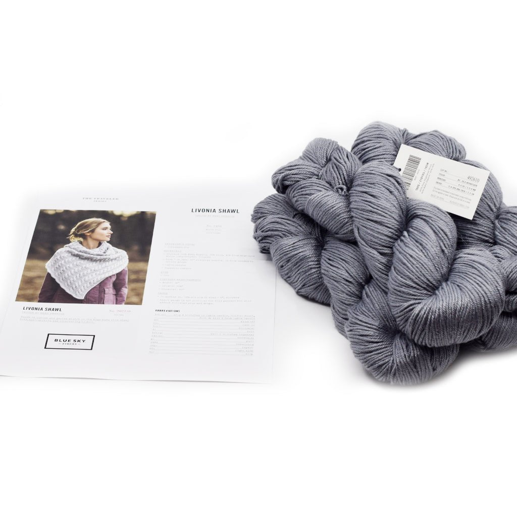 Blue Sky Fibers Livonia Shawl Kit -2410 - Moonscape 74181162 | Kits at Michigan Fine Yarns