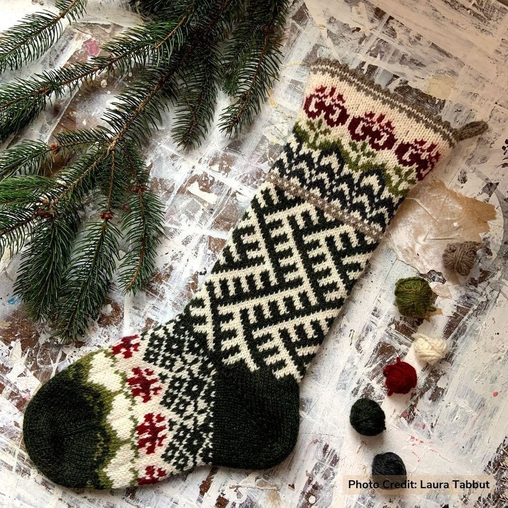 Blue Sky Fibers New Huffman Holidays: Winter Garden Stocking Kit -Winter Garden Stocking 99626794 | Kits at Michigan Fine Yarns