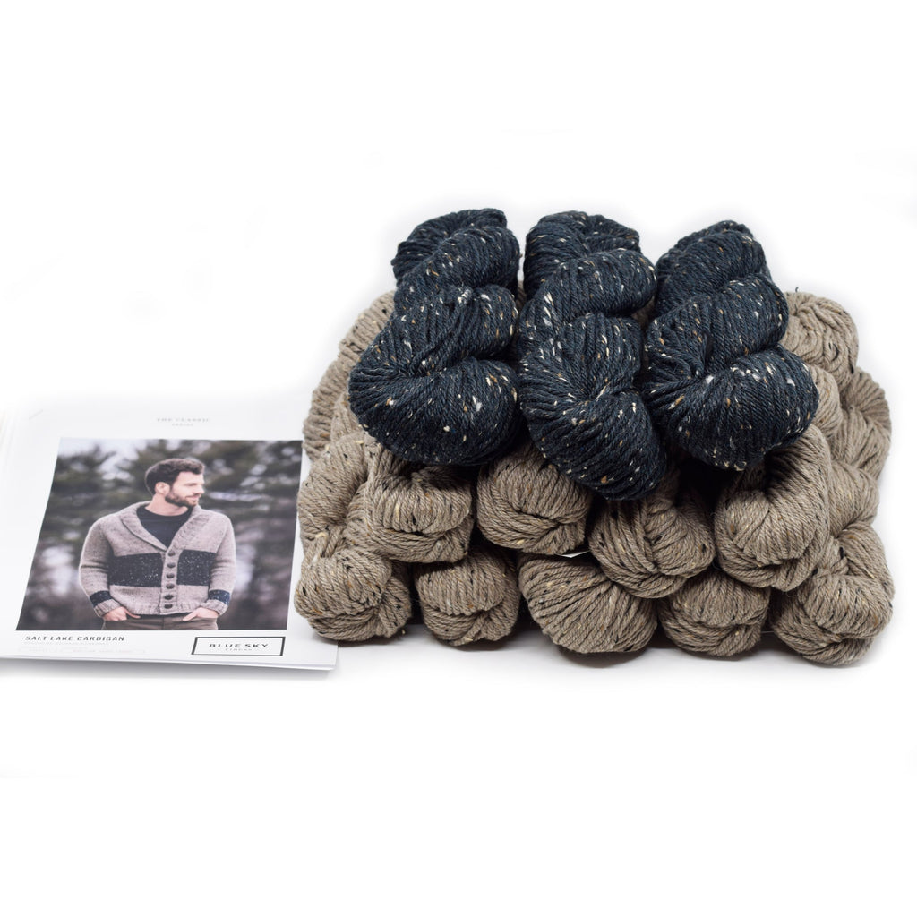 Blue Sky Fibers Salt Lake Cardigan Kit -Main Kit (Model) 10181674 | Kits at Michigan Fine Yarns
