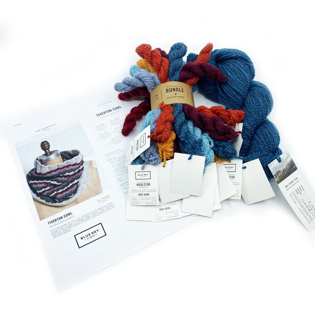 Blue Sky Fibers Tiverton Cowl Kit -Fire & Ice + No. 1321 Loom Lake 31408170 | Kits at Michigan Fine Yarns