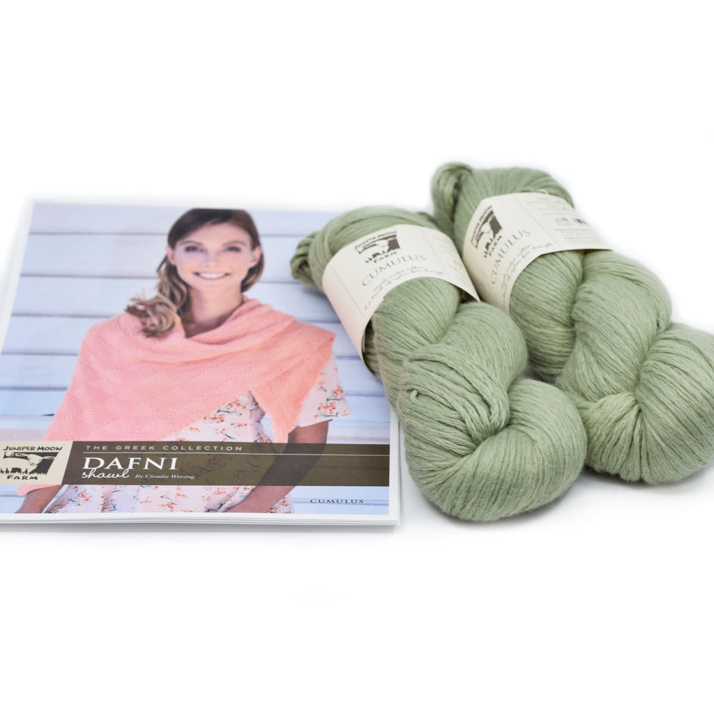 Juniper Moon Farm Dafni Shawl Kit -56 - Celadon | Kits at Michigan Fine Yarns