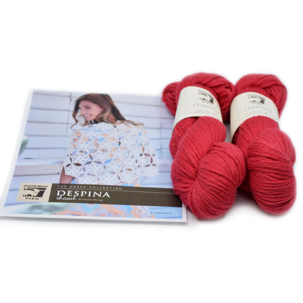 Juniper Moon Farm Despina Shawl Kit -43 - Bing Cherry | Kits at Michigan Fine Yarns