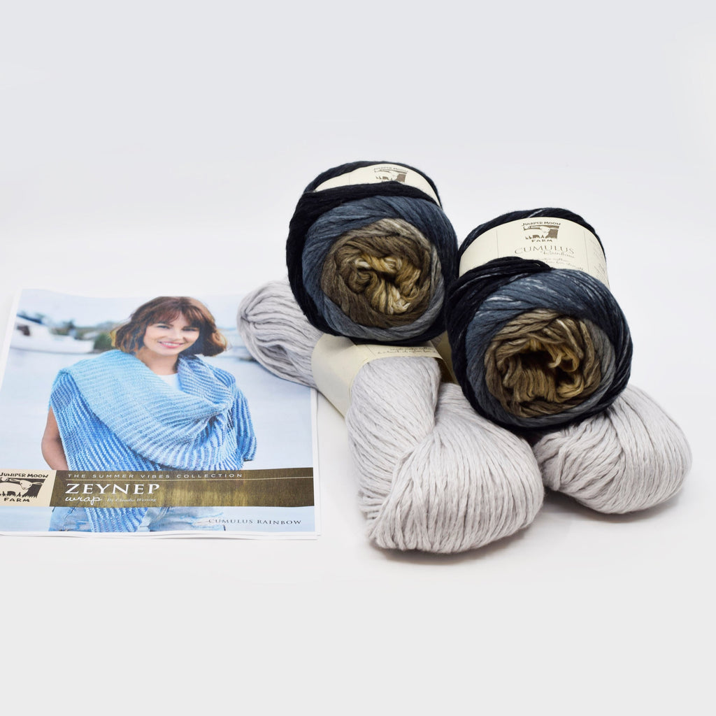 Juniper Moon Farm Zeynep Wrap Kit -Sandy Castle and Lotus Flower 99636266 | Kits at Michigan Fine Yarns
