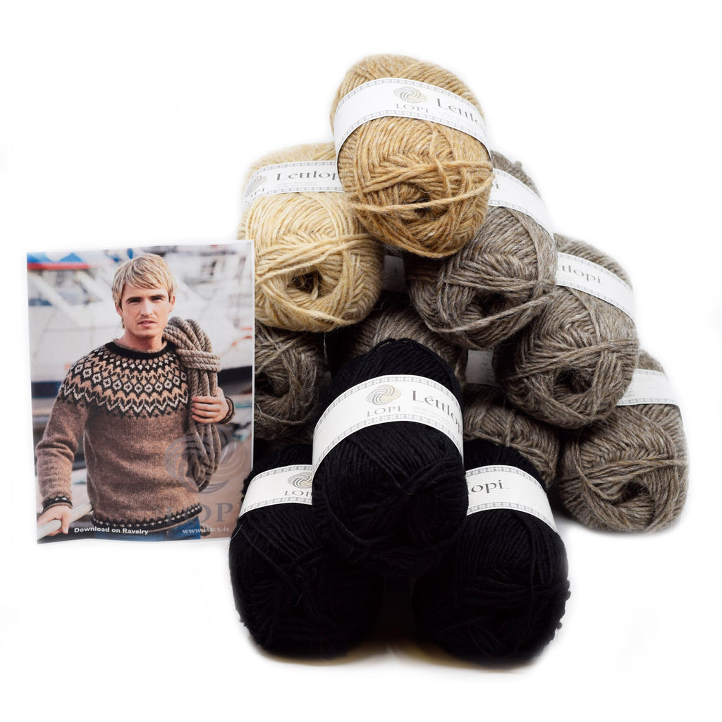Lopi Riddari Sweater Kit -Color 85 Riddari Sweater (L-XL) | Kits at Michigan Fine Yarns
