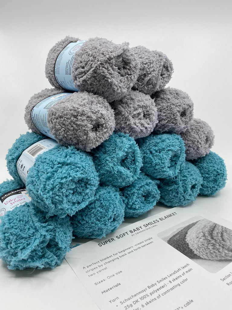 Michigan Fine Yarns Baby Smiles Soft Blanket Kit at Michigan Fine Yarns