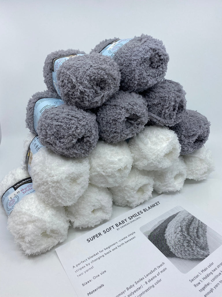 Michigan Fine Yarns Baby Smiles Soft Blanket Kit at Michigan Fine Yarns