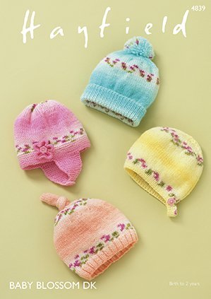 Sirdar Hayfield Baby Blossom DK Kits -Baby Hat - Blue 08287786 | Kits at Michigan Fine Yarns