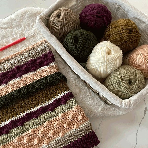 Sirdar Winter Berries Blanket Crochet Along in Hayfield Soft Twist Yarn -Winter Berries 28596266 | Kits at Michigan Fine Yarns