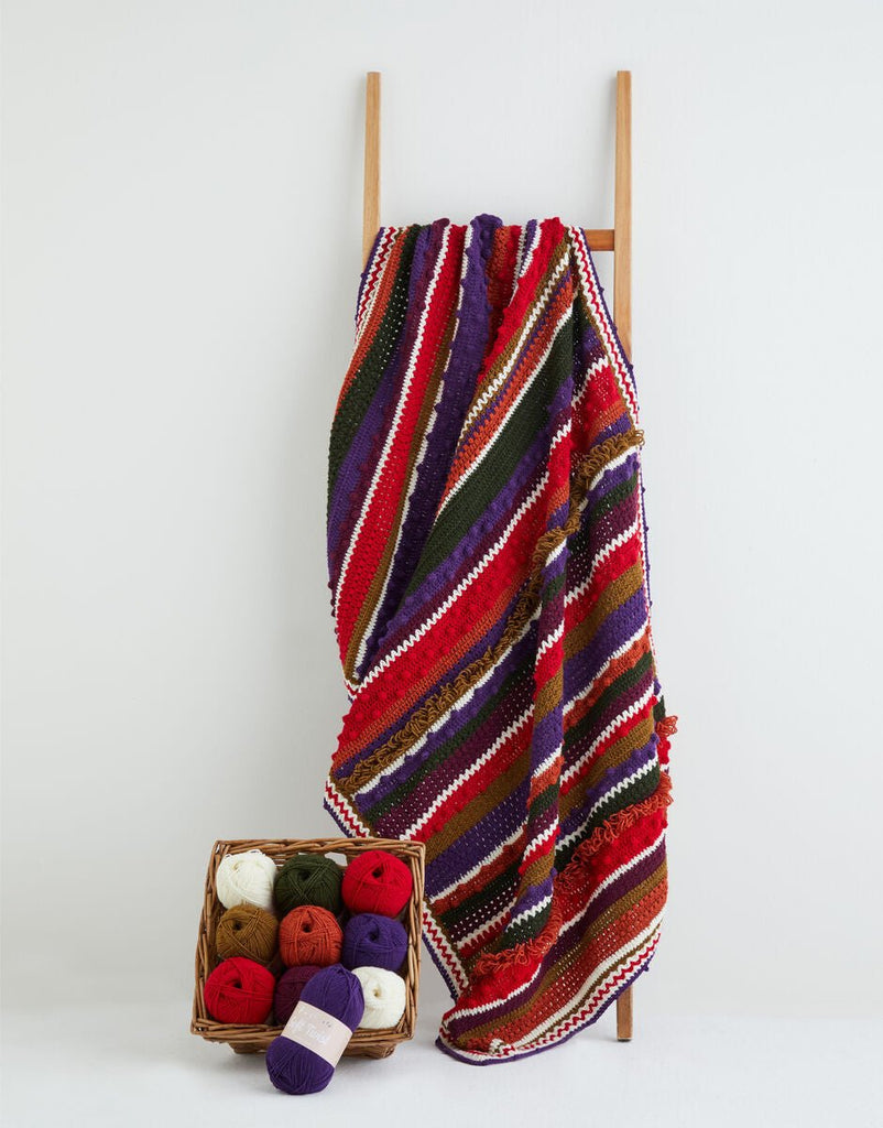 Sirdar Winter Berries Blanket Crochet Along in Hayfield Soft Twist Yarn -Winter Berries 28596266 | Kits at Michigan Fine Yarns