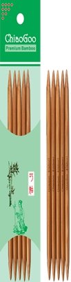 ChiaoGoo Bamboo 6" Double Point Needles-Patina at Michigan Fine Yarns