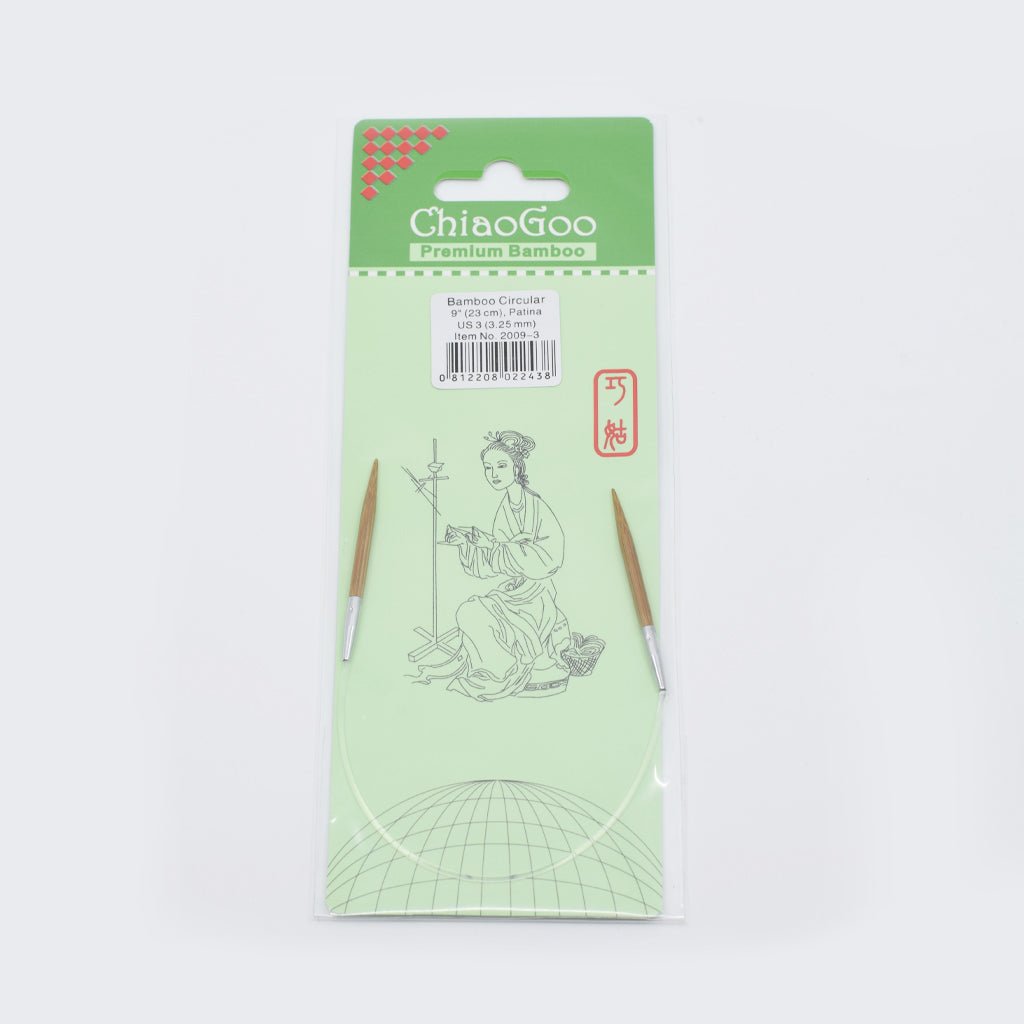 ChiaoGoo ChiaoGoo Bamboo 9" Circular Patina Needles -812208022438 | Knitting Needles at Michigan Fine Yarns