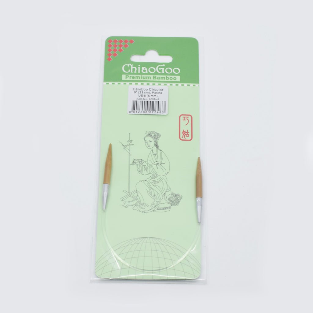 ChiaoGoo ChiaoGoo Bamboo 9" Circular Patina Needles -812208022483 | Knitting Needles at Michigan Fine Yarns
