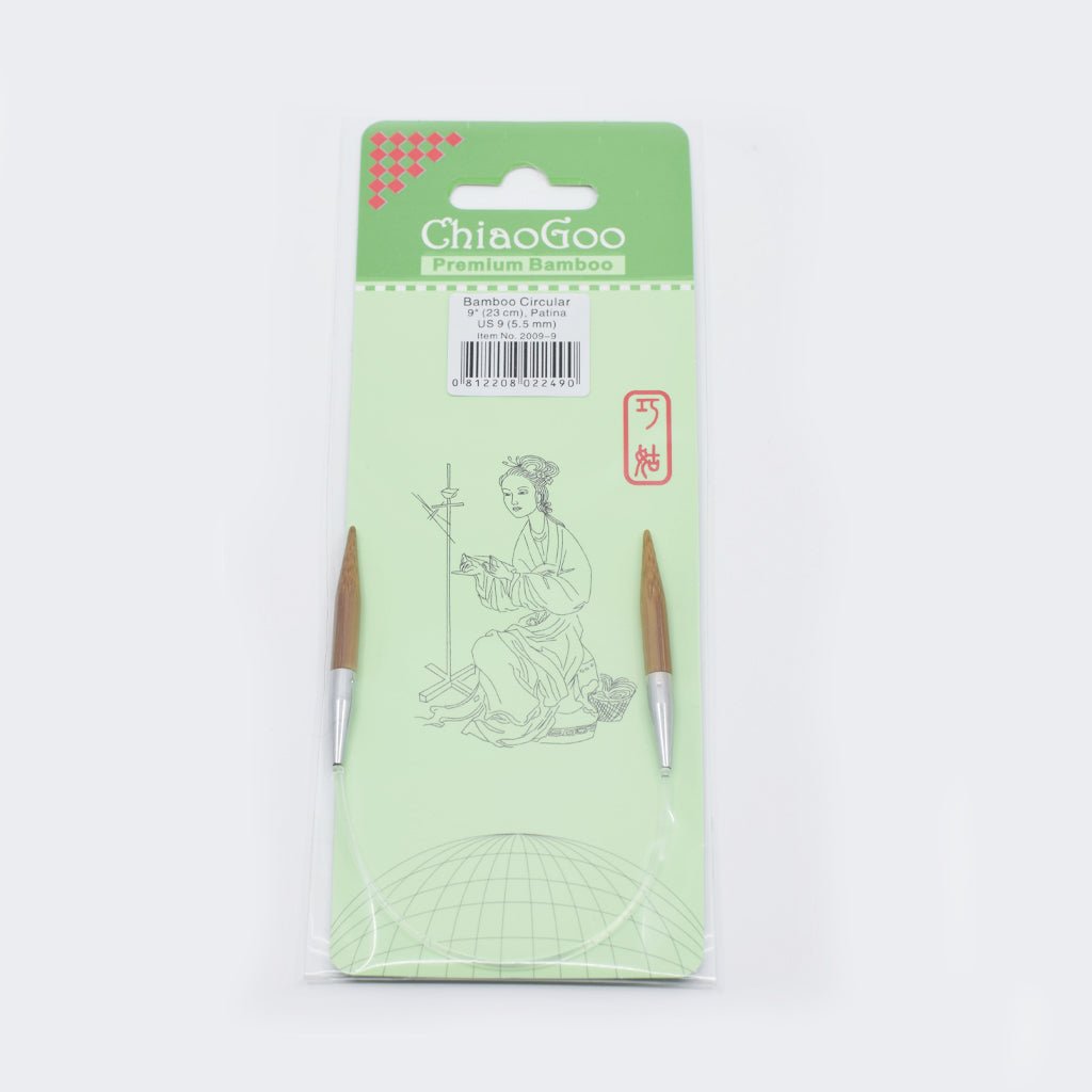 ChiaoGoo ChiaoGoo Bamboo 9" Circular Patina Needles -812208022490 | Knitting Needles at Michigan Fine Yarns