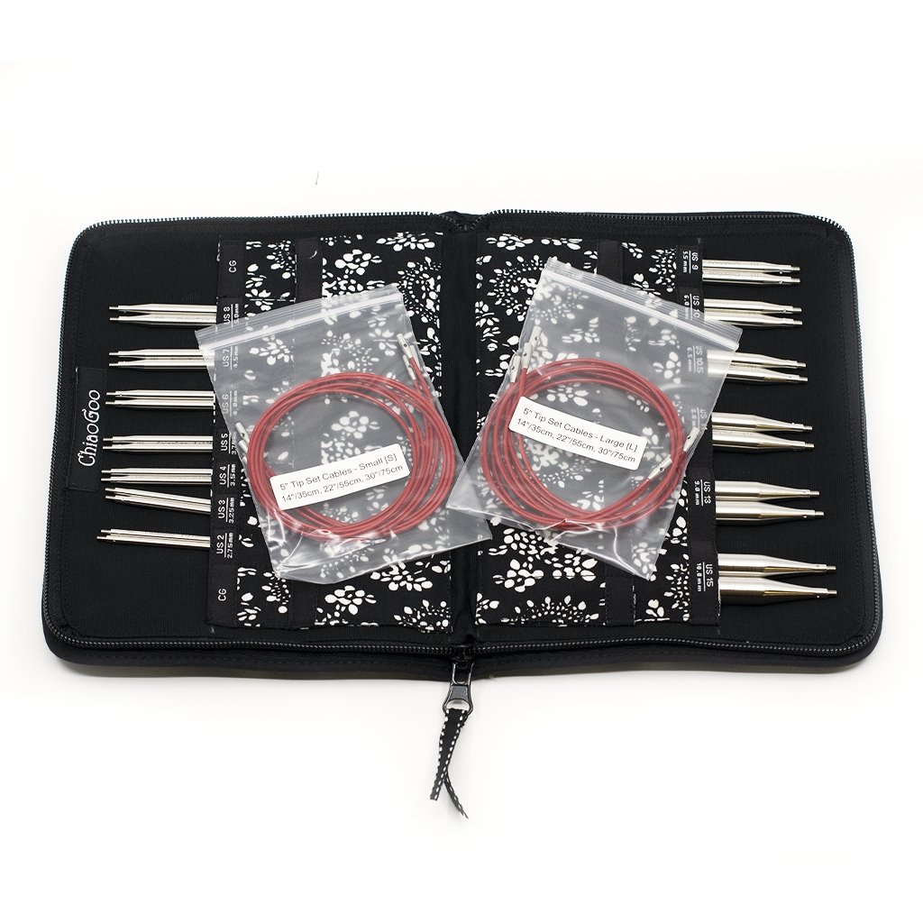 ChiaoGoo ChiaoGoo TWIST Red Lace Interchangeable 5" (13cm) Tip Sets -812208028393 | Knitting Needles at Michigan Fine Yarns