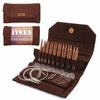 LYKKE Cypra 3.5" Interchangeable Circular Needle Set - Brown Vegan Suede | Knitting Needles at Michigan Fine Yarns