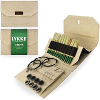 LYKKE Grove Bamboo 3.5" Interchangeable Circular Needle Set -Beige Jute Canvas 01230378 | Knitting Needles at Michigan Fine Yarns