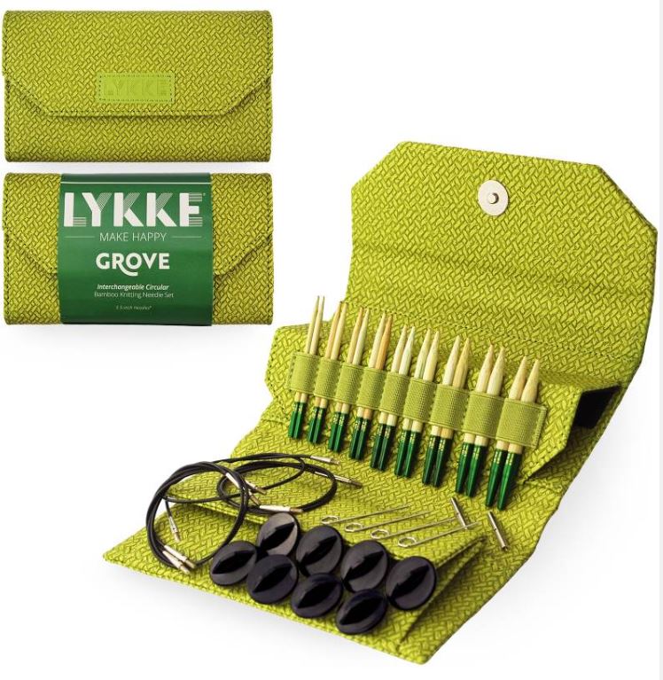 LYKKE Interchangeable Long Circular Knitting Needle Set of 9 Pairs