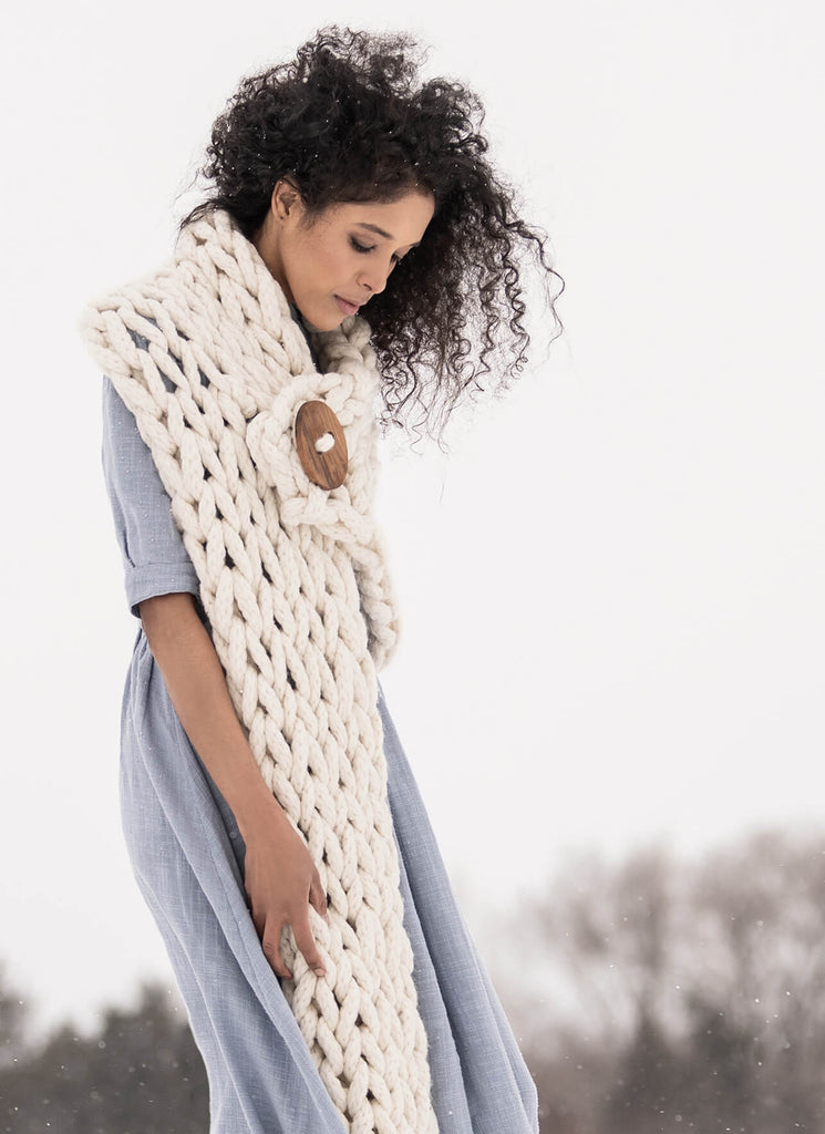 Blue Sky Fibers Arm Knit Wrap at Michigan Fine Yarns