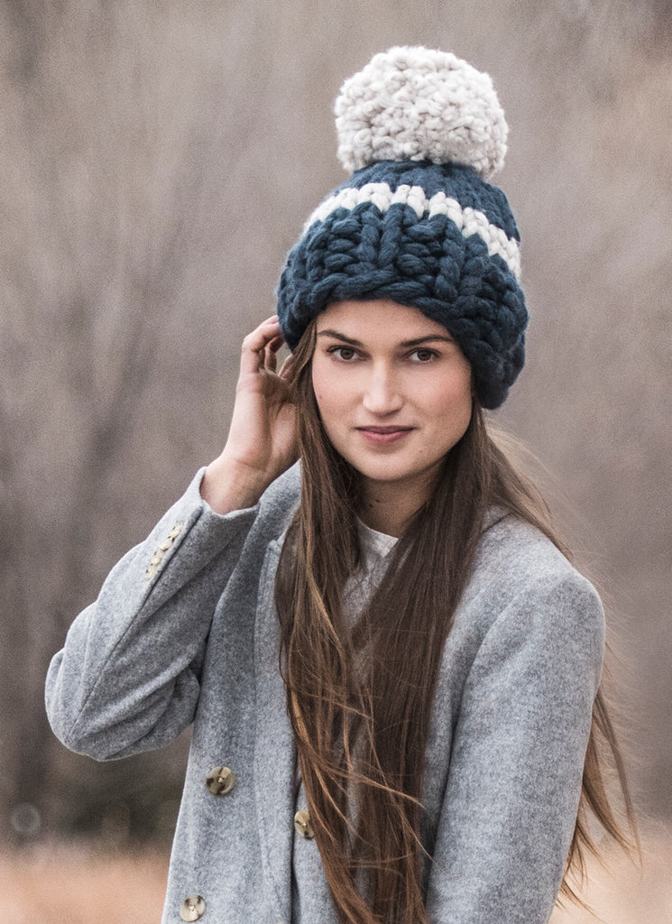 Blue Sky Fibers Jumbo Pom Hat - 46536234 | Patterns at Michigan Fine Yarns