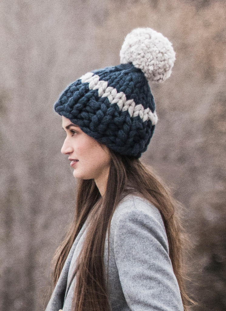 Blue Sky Fibers Jumbo Pom Hat - 46536234 | Patterns at Michigan Fine Yarns