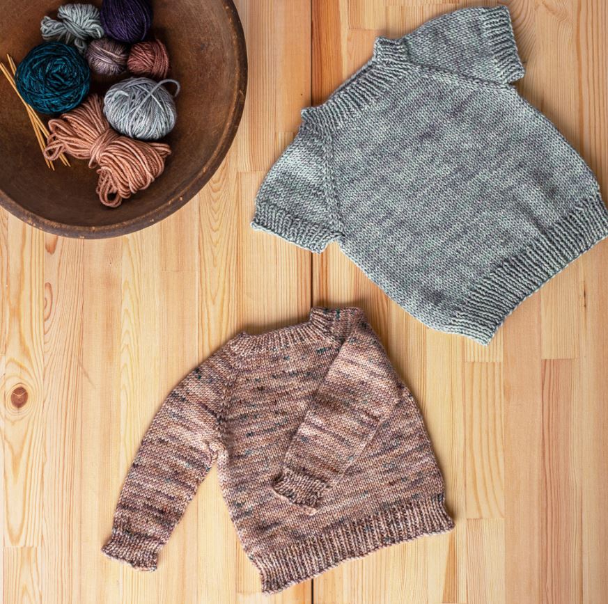 Madelintosh Baby Raglan Top at Michigan Fine Yarns