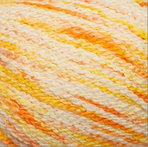 yellow-orange | orange plastic | yarn