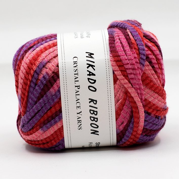 Crystal Palace Mikado Ribbon Multi -Red Orchid #9537 49710122 | Yarn at Michigan Fine Yarns