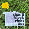 Mitchell Wool Co Stickers - That'll Block Out | Accessories at Michigan Fine Yarns