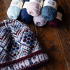 Jamieson's of Shetland Birsie Beanny Hat Kit - Sea Anemone Colorway  | Kits at Michigan Fine Yarns