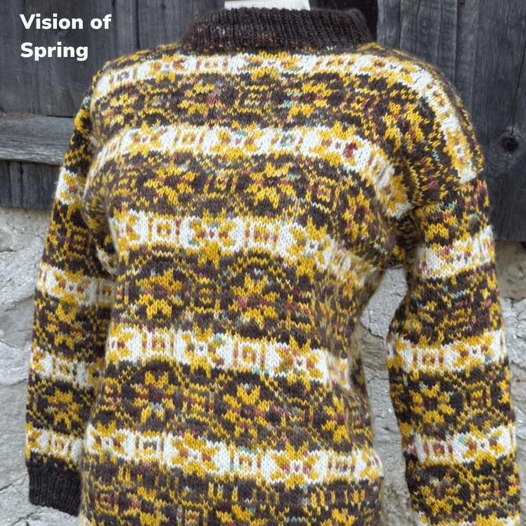 Koigu Heritage Sweater Kits - Autumn Harvest - Color C (Kaia) XS - XL | Kits at Michigan Fine Yarns