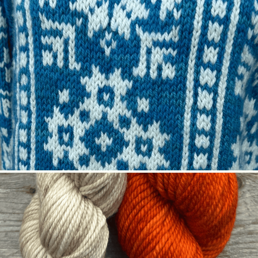 Koigu Heritage Sweater Kits - Snowflake - Color B (Mati) XS - XL | Kits at Michigan Fine Yarns