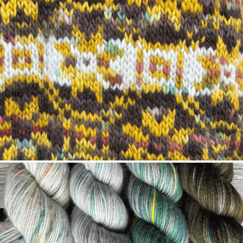 Koigu Heritage Sweater Kits - Visions of Spring - Color B (Pibbe) XS - XL | Kits at Michigan Fine Yarns