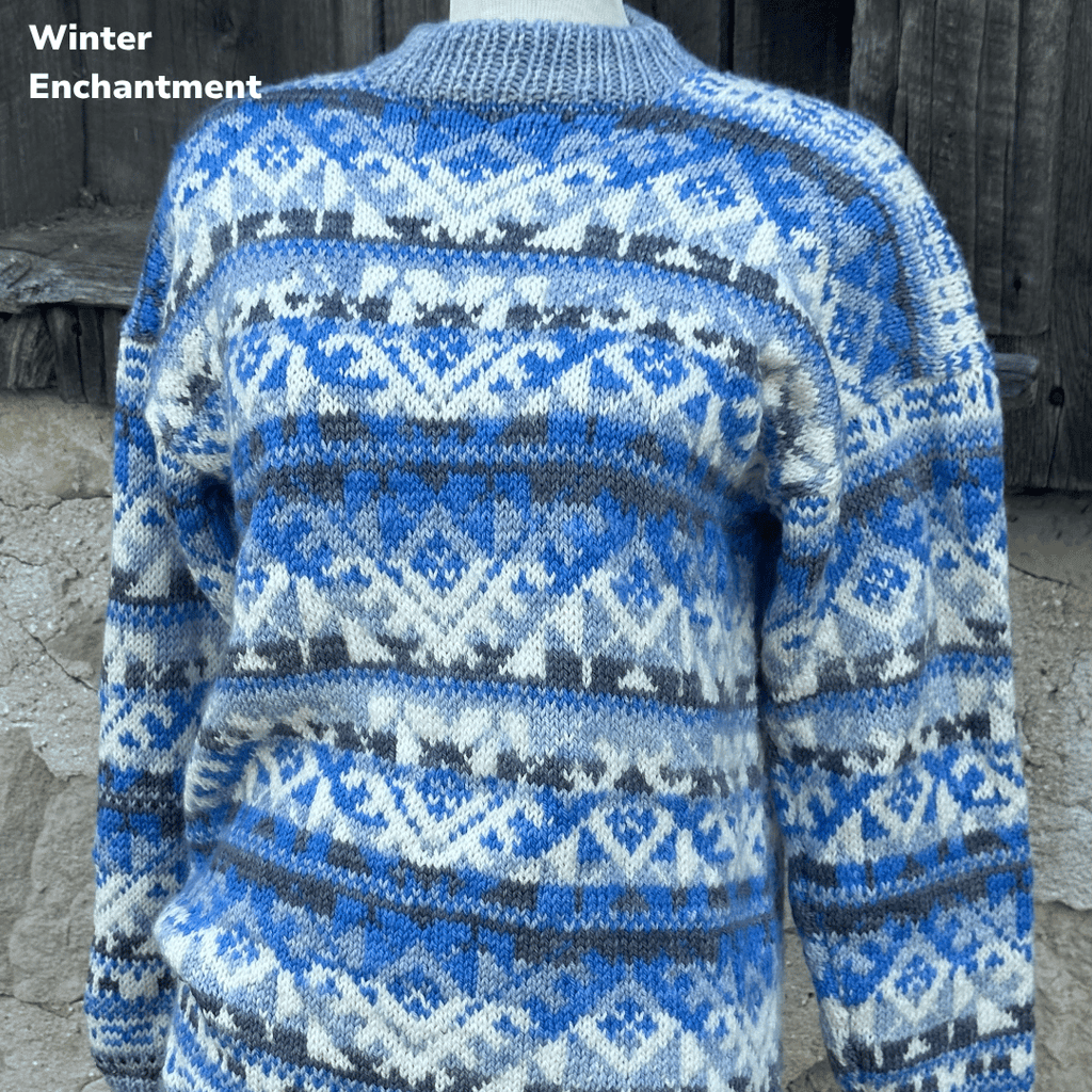 Koigu Heritage Sweater Kits - Visions of Spring - Color C (Tonu) XS - XL | Kits at Michigan Fine Yarns