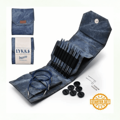 LYKKE Indigo 5" Interchangeable Needle Starter Set - | Knitting Needles at Michigan Fine Yarns