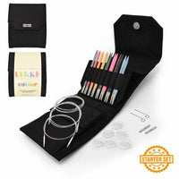 LYKKE LYKKE Colour 5" Interchangeable Needle Starter Set - Black Vegan Suede 841275198586 | Knitting Needles at Michigan Fine Yarns