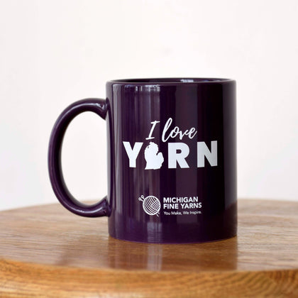 Michigan Fine Yarns I Love Yarn Mug -  | at Michigan Fine Yarns