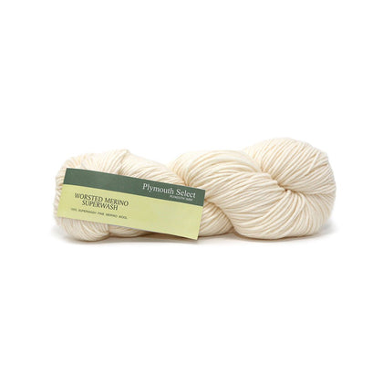 Plymouth Yarns Worsted Merino Superwash - 01 - Natural 843273011744 | Yarn at Michigan Fine Yarns