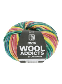 Wooladdicts Move - 1126 - 01 Yellow Red Dark Green 7611862327681 | Yarn at Michigan Fine Yarns