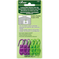 Clover Lock Stitch Marker (with clips) - 051221731655 | Accessories at Michigan Fine Yarns